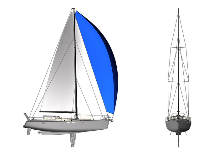 Sail plan expedition aluminum yacht