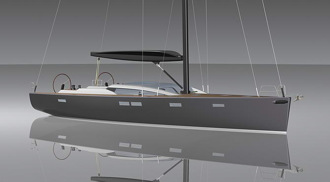 Aluminum composite sailboat Futuna 70 3D models