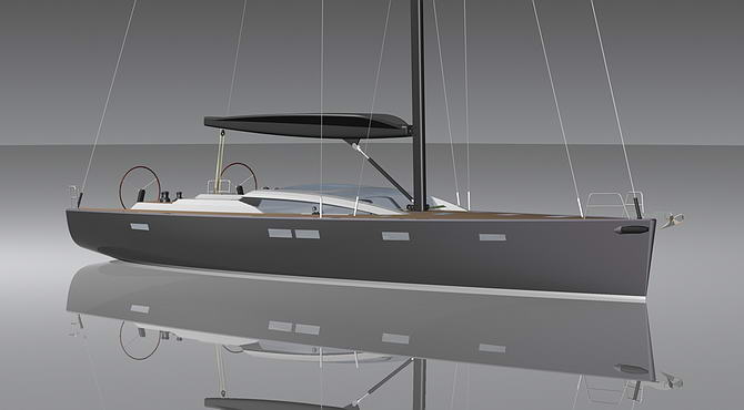 Aluminum composite sailboat Futuna 70 3D models