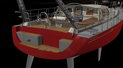 Aluminum sailboat 3D images