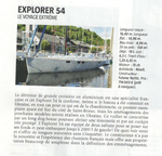 Voiles & Voilier Explorer 54 voilier aluminium