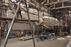 Rounded no shine aluminum hull