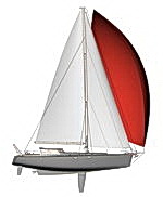 Explorer 54 - voilier aluminium dériveur intégral - plan de voilure